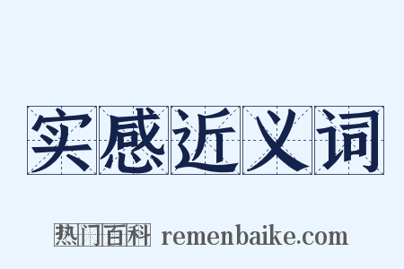 实感近义词是什么意思的图片